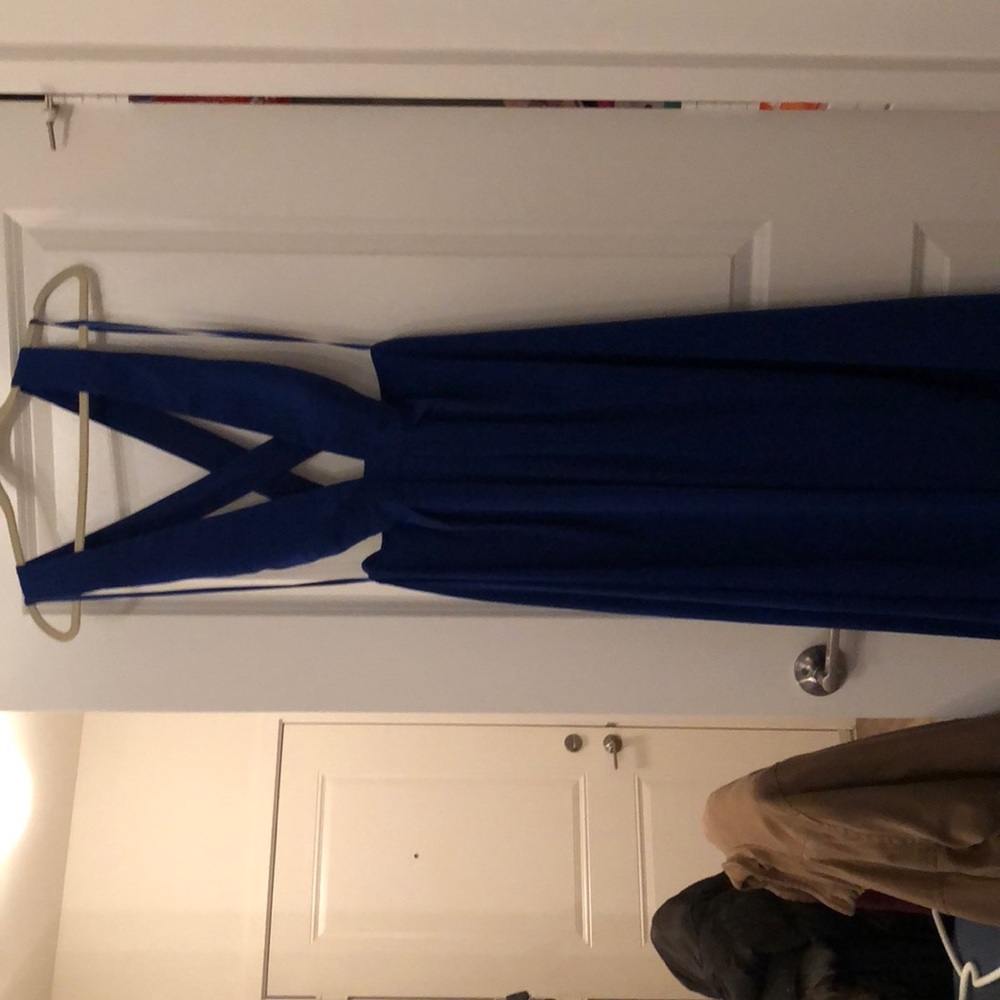 Royal Blue cut out Jill Stuart gown